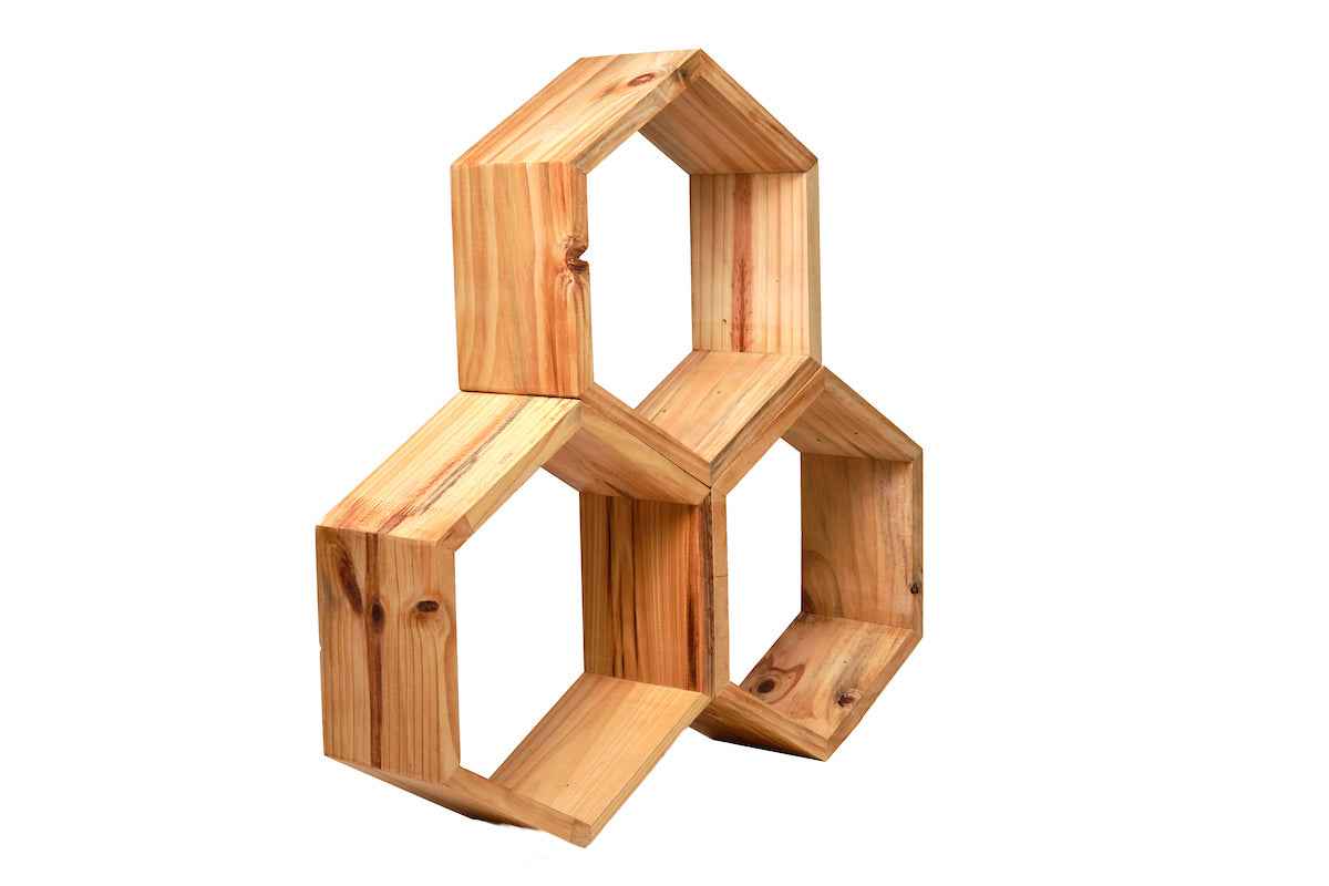 Hexagon Display Shelves - 3 Units